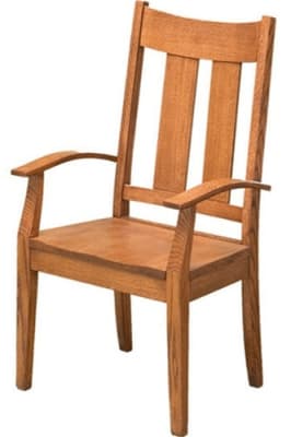 Quarter Sawn Oak Montrose Dining Room Chair, With Arms