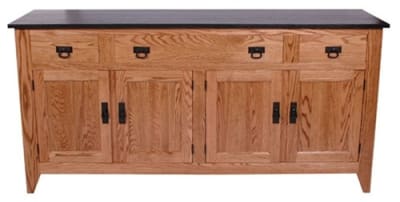 44" x 36" x 20" Oak Shaker Server (Two Doors)