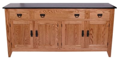 44" x 36" x 20" Oak Shaker Server (Two Doors)