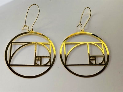 Golden Ratio 18k Gold Plated 2 inches Earrings