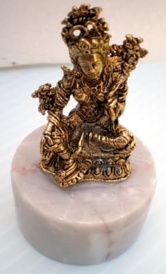 White Tara - 2.5" tall - 24KT Gold-Plated Figurine (GF-11)