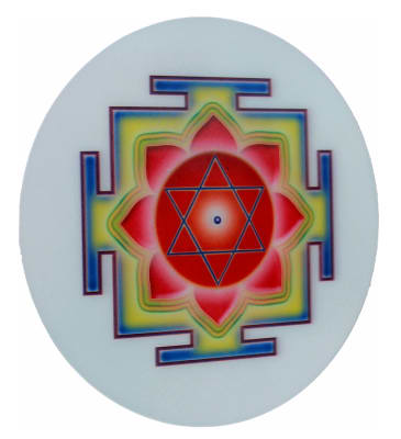 High quality, 3D print 5.75" circular Lakshmi Yantra lenticular