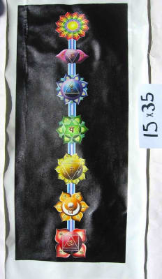 Chakras - 15" x 35" Original Oil Painting