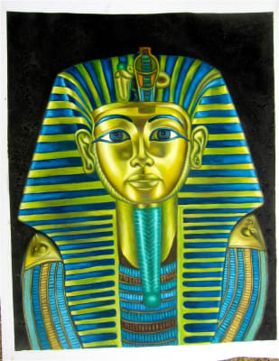 Tutankhamen - 24" x 30" Original Oil Painting
