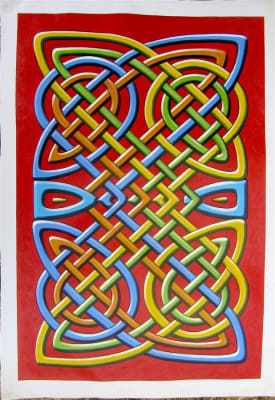 Celtic Eternal Knot - 24" x 36" Original Oil Painting