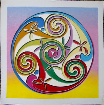 Celtic Spiral - 24" x 24" Original Oil Painting