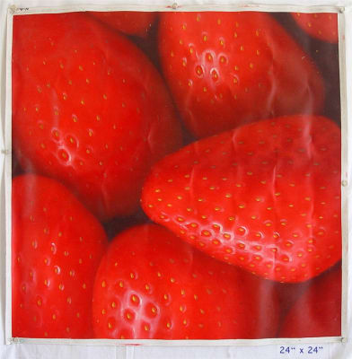 Strawberries Original Oil Painting 24" x 24"