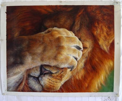 Lion - Original Oil Painting 24" x 30"