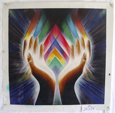 Reiki Hands - Original Oil Painting 24" x 24"