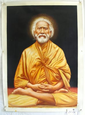 Swami Sri Yukteswar Original Oil Painting 24" x 36"