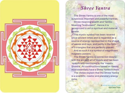 WA-069 Shree Yantra - Wallet Altar