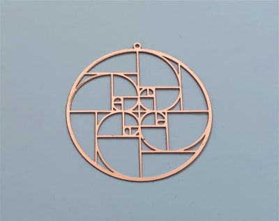 YA-231-COP Quadruple Golden Ratio 2" Grid copper plated