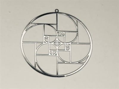 YA-231-S Quadruple Golden Ratio 2" Grid silver plated