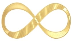 18 karat gold plated infinity symbol