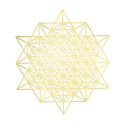 18k gold plated Hexagonal Star Grid