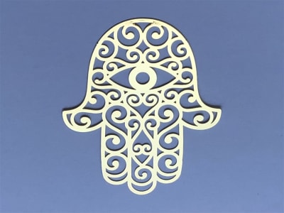YA-92 Hamsa Gold Plated 3 inches Grid