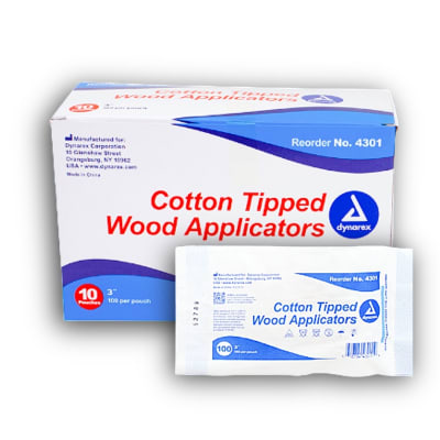 Non-sterile wooden cotton-tipped applicators â€“ disposable swabs for tattoo prep, pigment cleanup, and skincare use