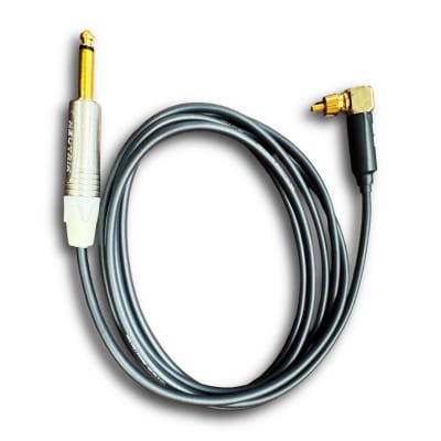 Black Helios RCA 90-degree cord for PMU and tattoo artists