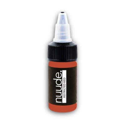 Nuude Restricted Red paramedical tattoo pigment â€“ muted red tone for scar camouflage, areola restoration, and color correction
