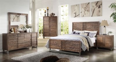 Andria 6 Piece Bedroom Set in Reclaimed Oak Finish by Acme - 21290