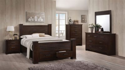 Panang 6 Piece Bedroom Set in Mahogany Finish by Acme - 23370