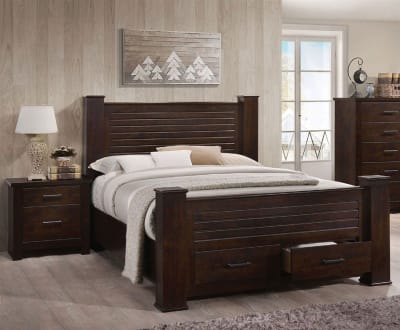Panang Bed in Mahogany Finish by Acme - 23370Q