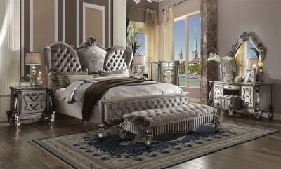 Versailles 6 Piece Traditional Bedroom Set in Antique Platinum Finish by Acme - 26820