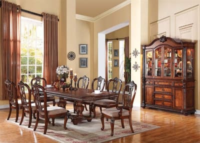 Nathaneal 7 Piece Dining Set in Tobacco Finish by Acme - 62310