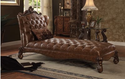 Versailles Chaise in Cherry Oak Finish by Acme - 96544