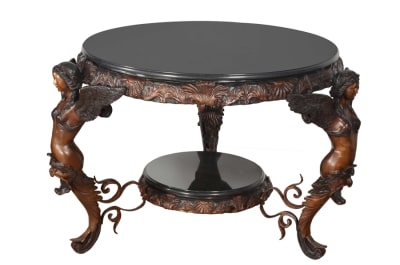 Roman Three Winged Lady Large Center Table in Bronze Finish by AFD Home - AFD-10157651