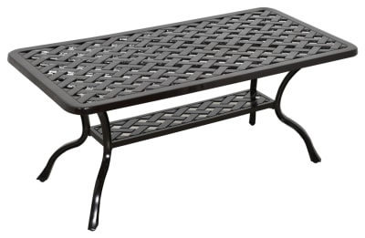 Savannah Outdoor Coffee Table in Brown Bronzed Powder Coat Finish by Bridgeton Moore - AFD-10336552
