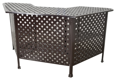 Savannah Outdoor Bar in Brown Bronzed Powder Coat Finish by Bridgeton Moore - AFD-10395974