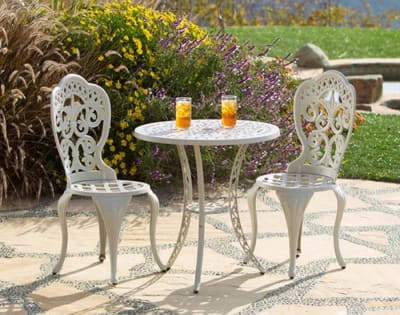 Fiesta 3pc Bistro Set in Sand Beige Finish by Bridgeton Moore 10498471