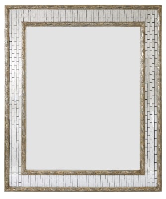 Facet Mirror in Antiqued Silver Leaf Finish by AFD Home - AFD-11088378