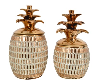 Empress Keepsake Cannister in Amber and Gold Finish by AFD Home - AFD-11257371