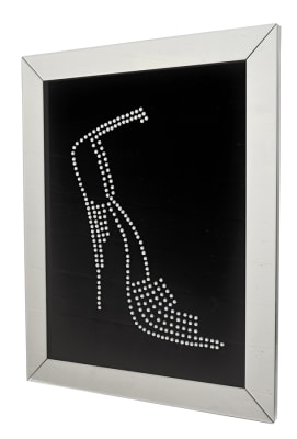 Crystal Shadow Mirror Shoe in Black and Crystal Mirror Finish by AFD Home - AFD-12001880