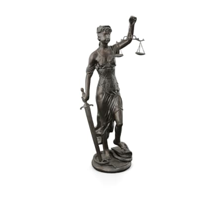 Lady Blind Justice Sculpture in Bronze Tone Finish by AFD Home - AFD-12005883