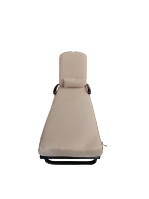 Elisabeth Swivel Chaise Lounge with Pillow in Ebony Tone w/ Silver Tone by AFD Home - AFD-12013551