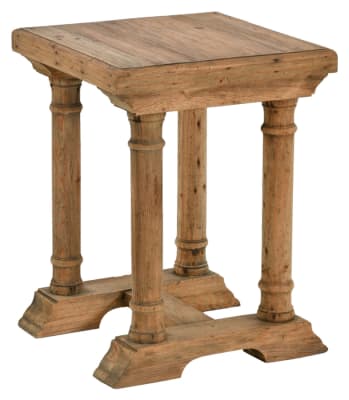 American Farmhouse Accent Side End Table in Natural Finish by AFD Home - AFD-12014206