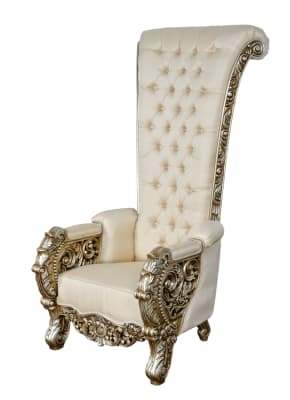 Platine Spectacular Palace High Back Chair in Champagne Golden Silver Finish by AFD Home - AFD-12014225