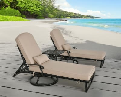 Elisabeth 3 Piece Swivel Chaise Lounge in Endurance Fabric by Bridgeton Moore - AFD-12015900