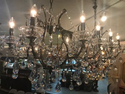 Barcelona Smoked Stainless Crystal Chandelier in Rub Bronze and Crystals by AFD Home - AFD-12016303