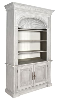 Mystique Shell Library Bookcase in Grey Finish by AFD Home - AFD-12019124