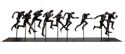 Running Men on Metal Stand in Bronze and Black Finish by AFD Home - AFD-12019666