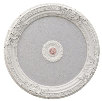 Round Chandelier Ceiling Medallion in White and Silver Finish by AFD Home - AFD-12020508