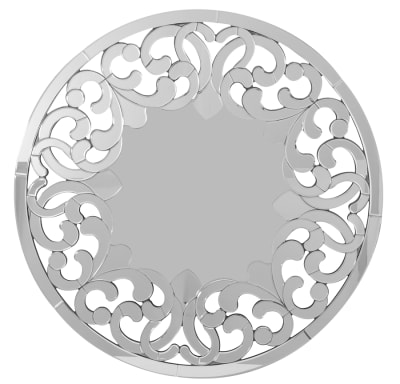 Fancy Glass Wall Mirror in Silver Finish by AFD Home - AFD-12023751