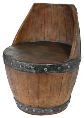 Barrel Chair in Brown and Black Finish by AFD Home - AFD-12026719