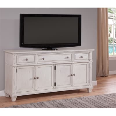 Sedona 72 inch TV Console in Cobblestone White Finish by American Woodcrafters - AME-2410-234