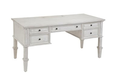 Sedona 60 inch Storage Desk in Cobblestone White Finish by American Woodcrafters - AME-2410-340