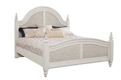 Rodanthe Queen Woven Bed in Dove White with Rub-Through Finish by American Woodcrafters - AME-3910-50WOWO